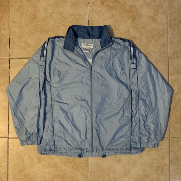 Vintage WILSON Womens L‎ Lightweight  Wind-Breaker/Jacket Full Zip Gym Active - Picture 2 of 3
